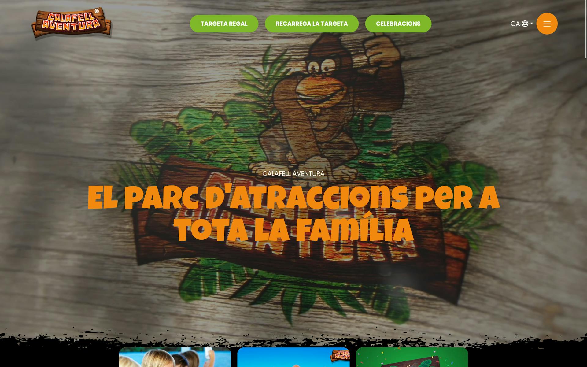 Diseño web para parque de atracciones