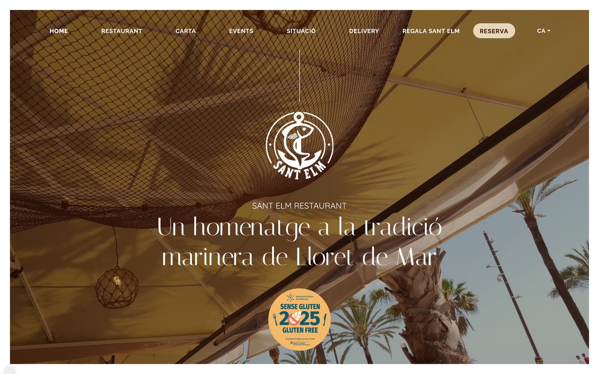 Nou disseny web per a un restaurant de cuina marinera