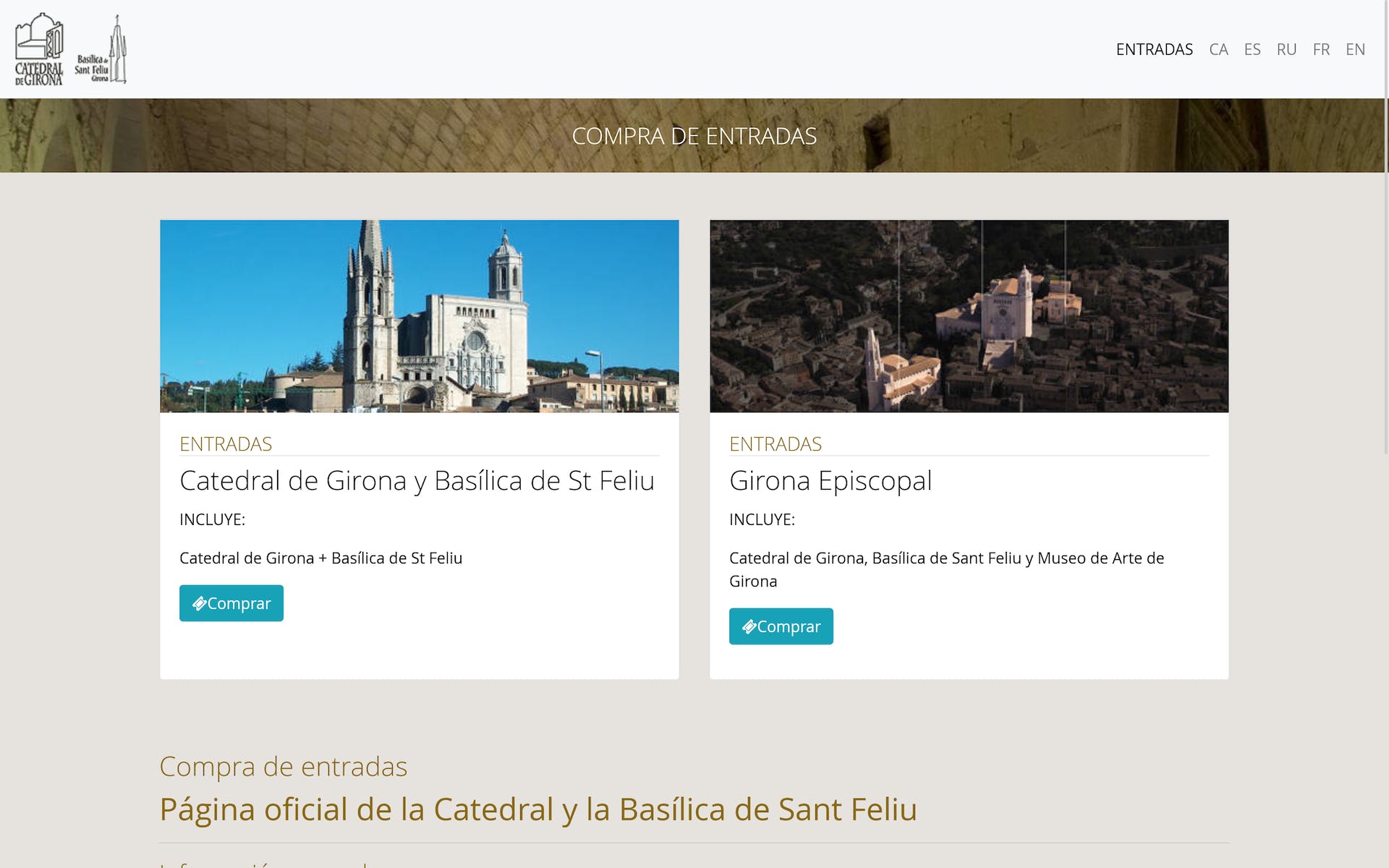 Programación web para la venta de entradas a monumentos