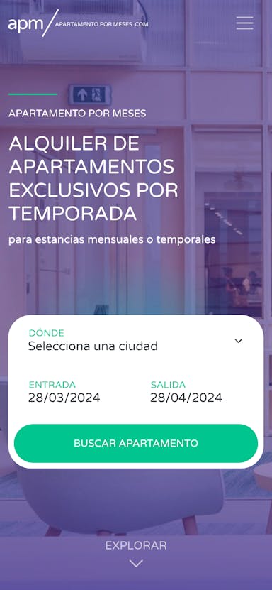 Portal web de alquiler temporal de apartamentos