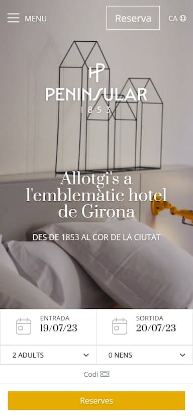 Creación de sitio web para hotel en Girona