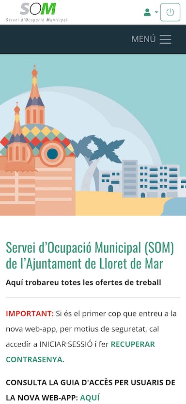 Portal web per a servei d’ocupació municipal