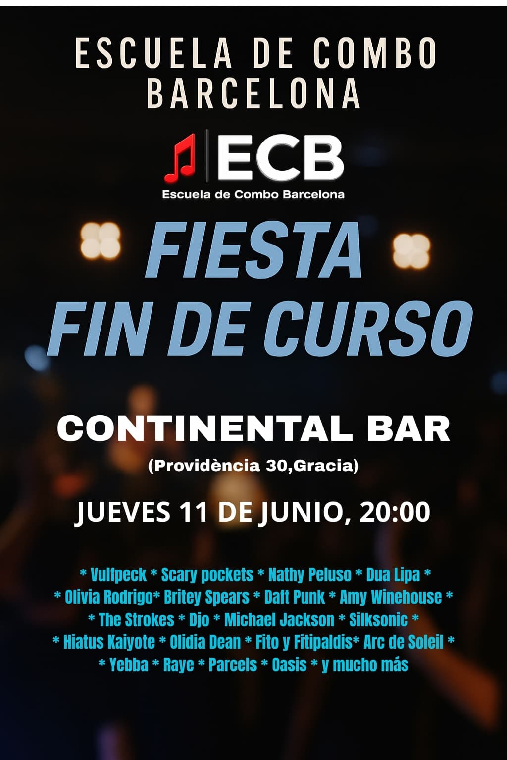 Concierto Final de Curso Escuela de Combo Barcelona