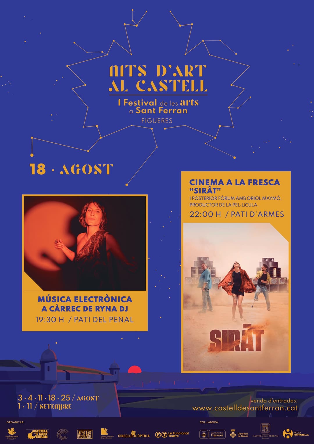 MÚSICA ELECTRÒNICA A CÀRREC DE RYNA DJ I CINEMA A LA FRESCA "SIRÂT"