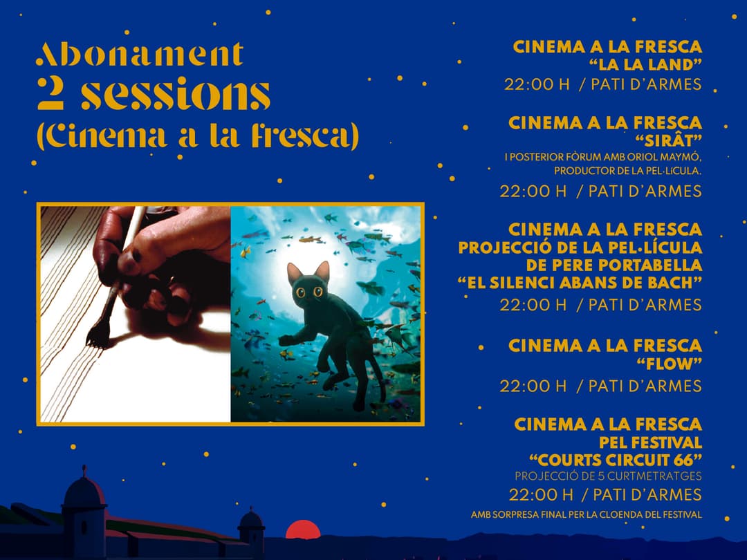 Nits d'Art al Castell – Abonament 2 sessions (Cinema a la fresca)