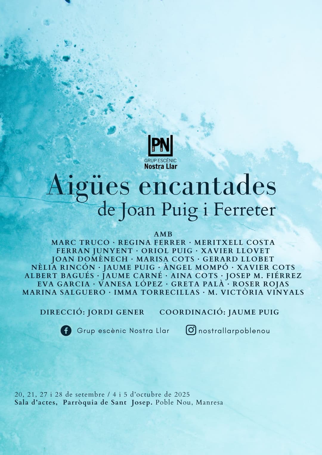 Aigües encantades diumenge 5 octubre 2025 11:30h