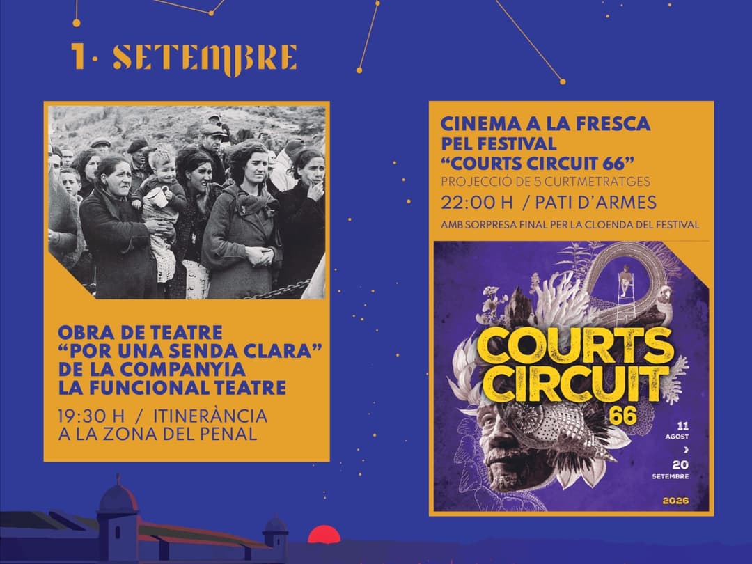 OBRA DE TEATRE "POR UNA SENDA CLARA" DE LA CIA LA FUNCIONAL TEATRE + CINEMA A LA FRESCA PEL FISTVAL "COURTS CIRCUIT 66".