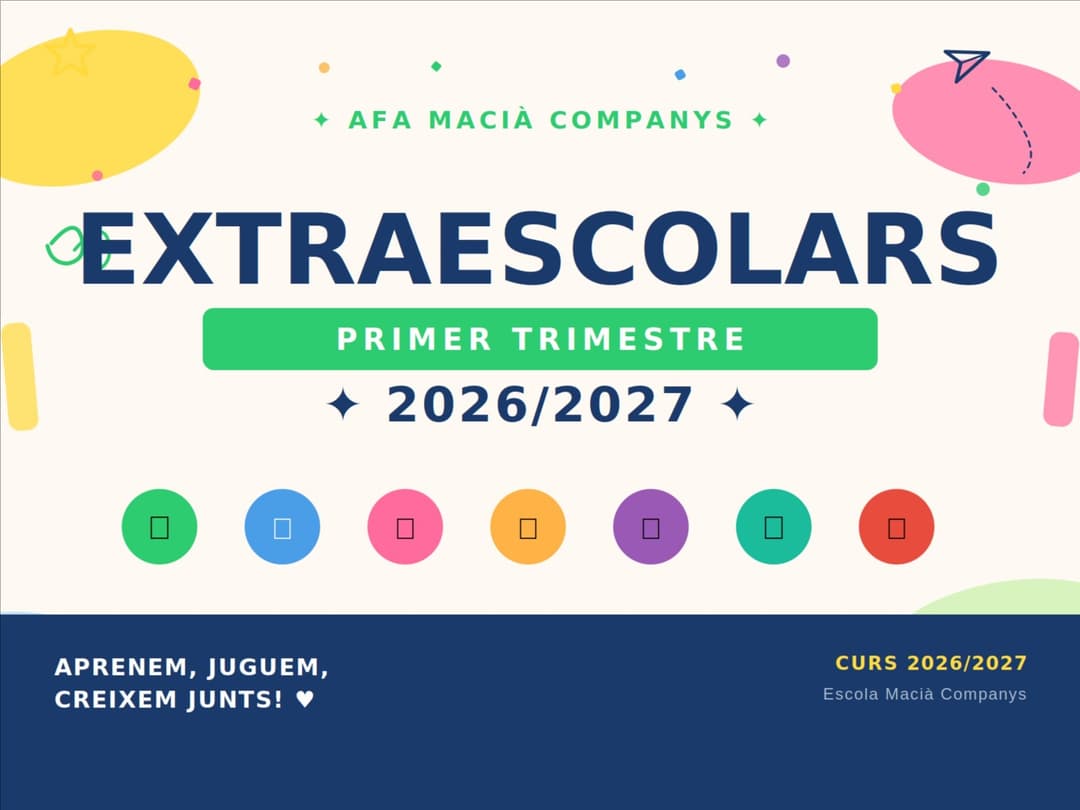 INSCRIPCIÓNS EXTRAESCOLARS - PRIMER TRIMESTRE -