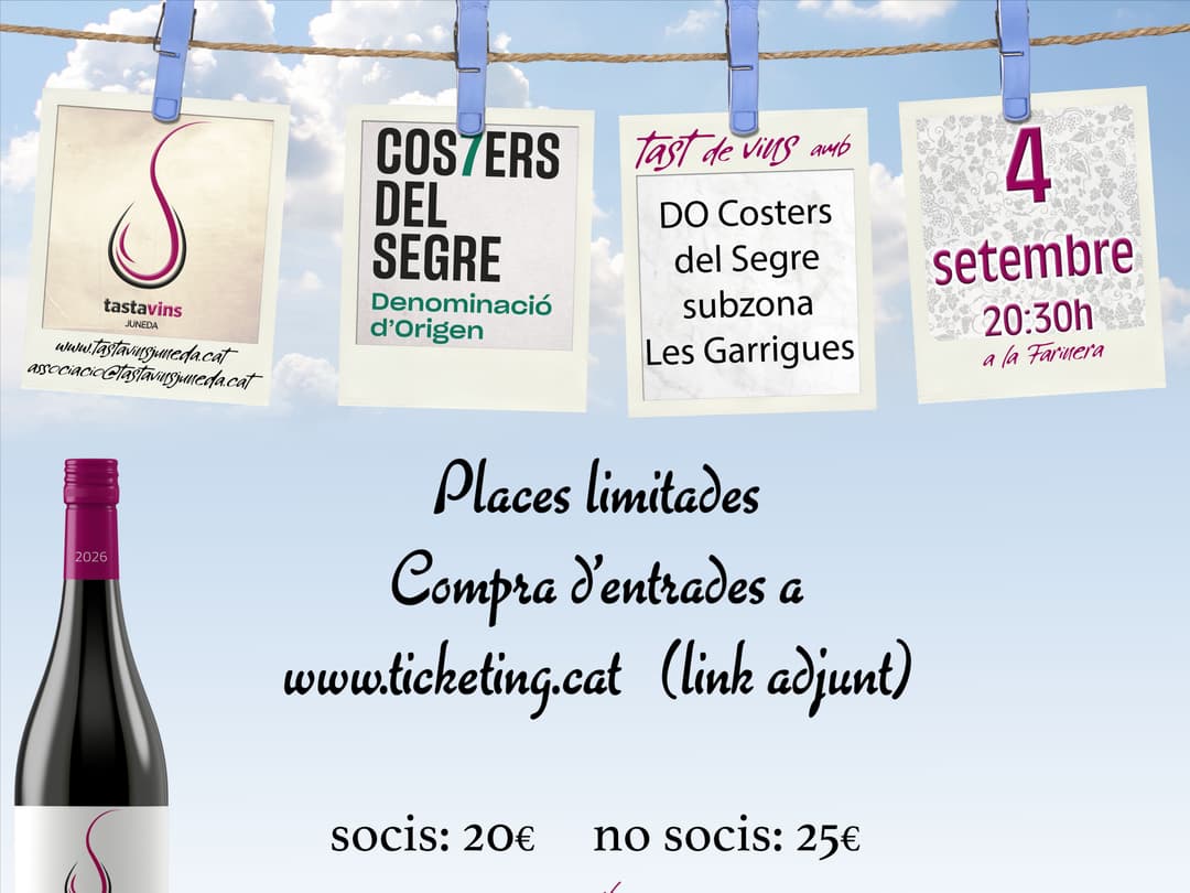Tast  DO Costers del Segre - Subzona Les Garrigues