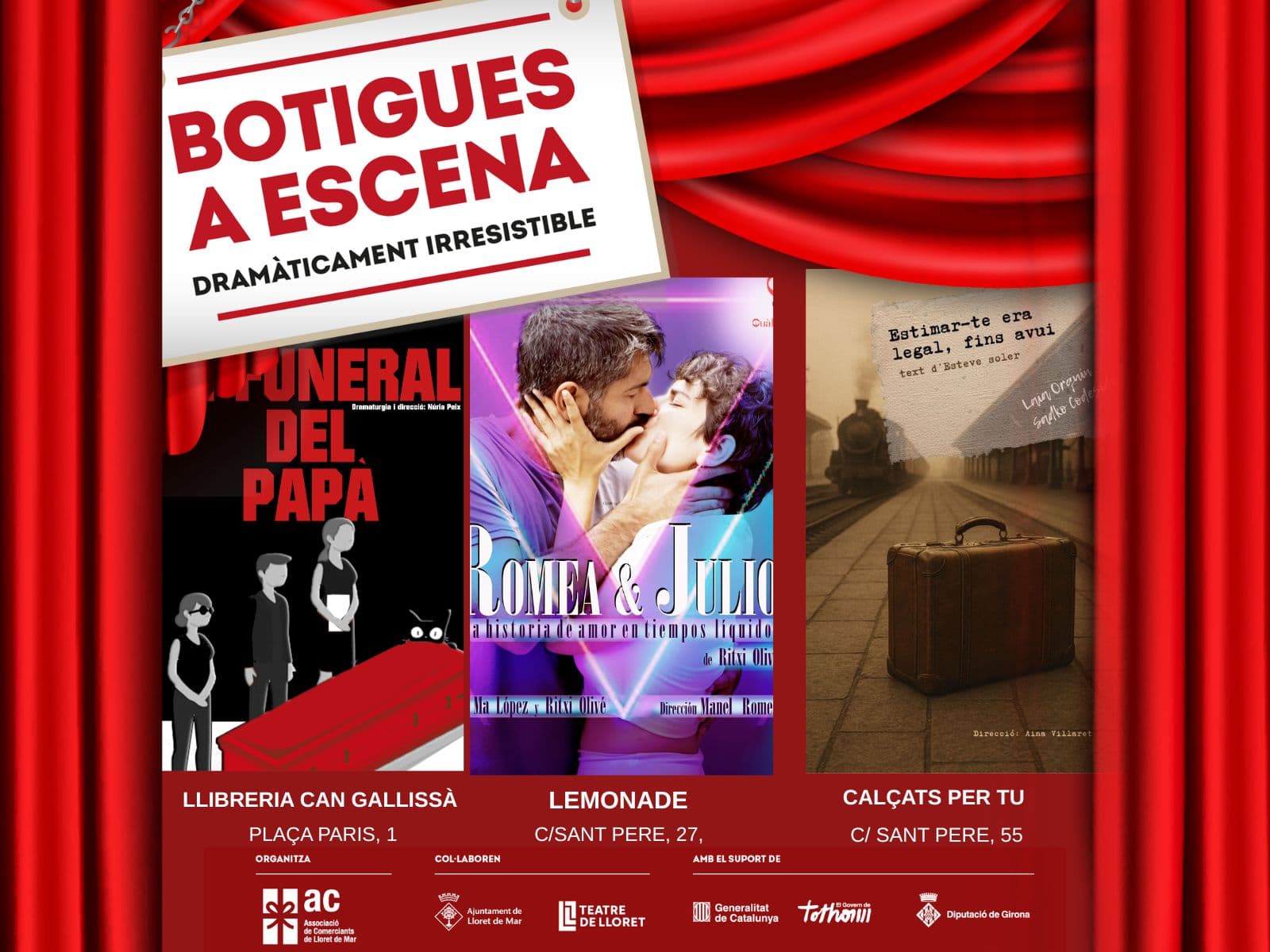 Representació de El funeral del papà + Romea & Julio + Estimar-te era legal, fins avui