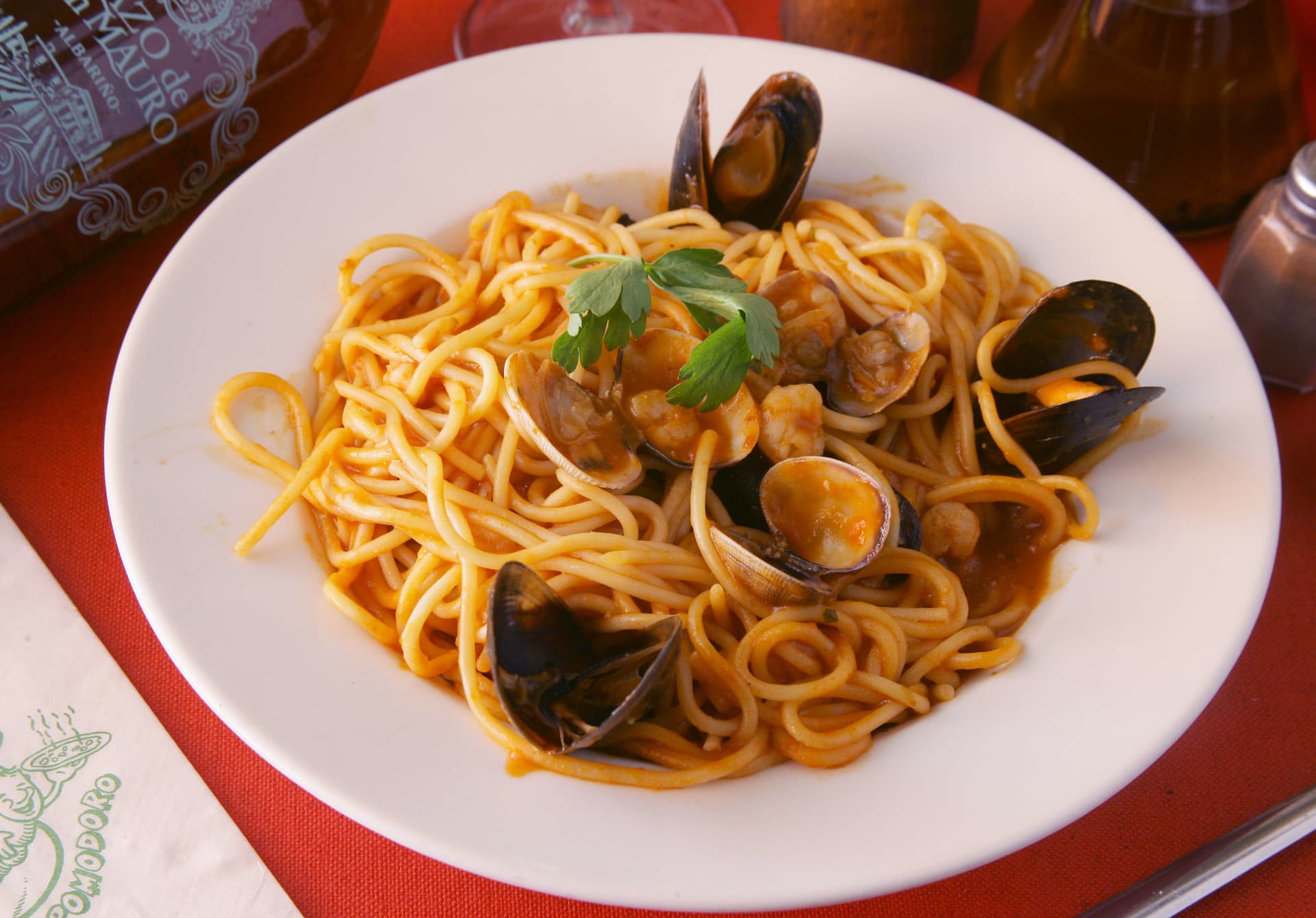 Espaguetis "Frutti di Mare"