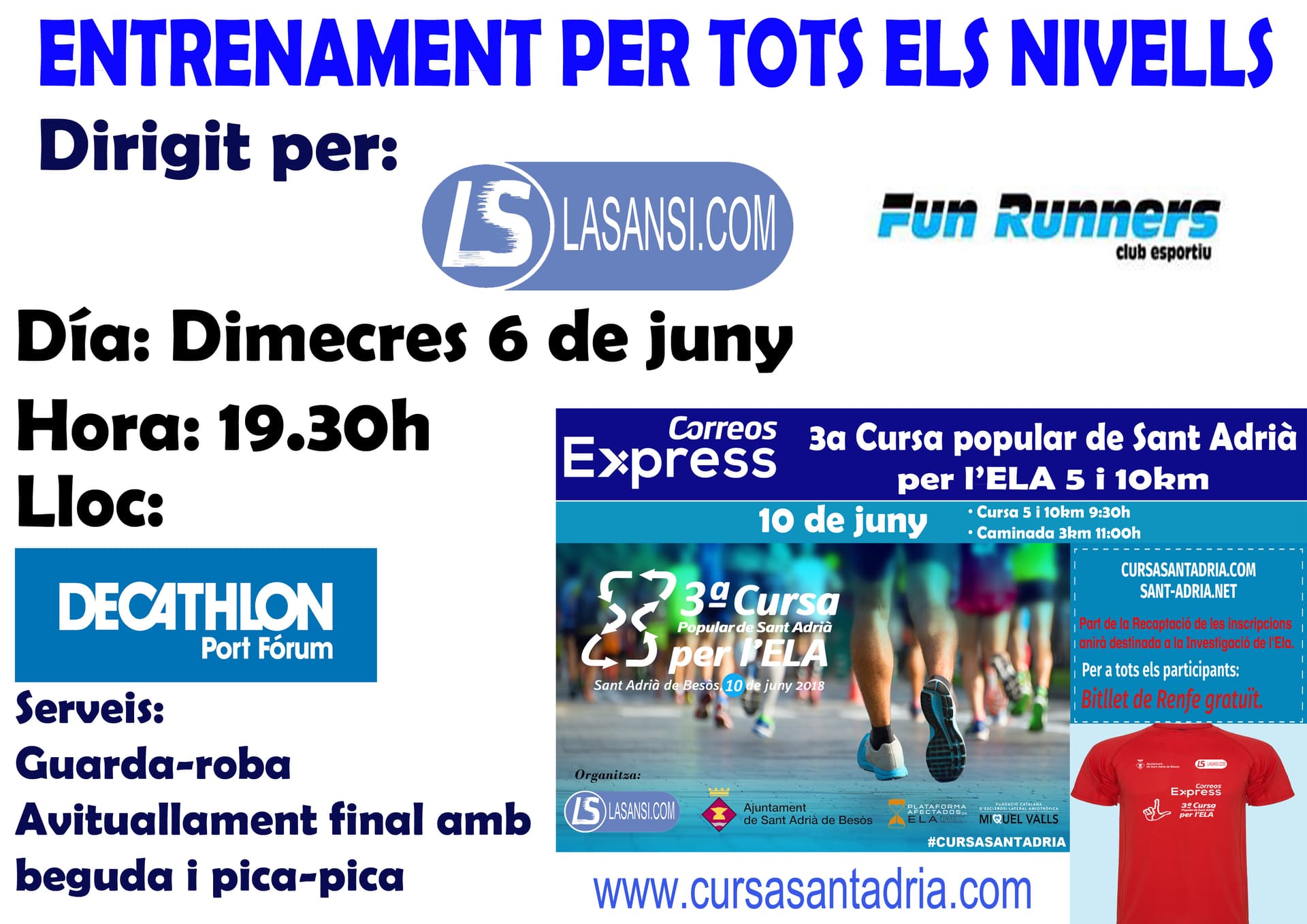 Img - Ven a los entrenamientos para la Carrera de Sant Adria y del Masnou organizados por La Sansi