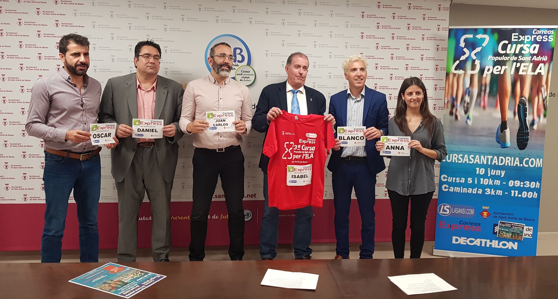 Img - Presentada la 3ª Carrera Correos Express Sant Adrià del Besòs por la ELA