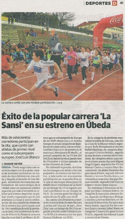 Img - El Mehdi Aboujanah y Aroa Diaz ganan la 1a Sansi de Úbeda