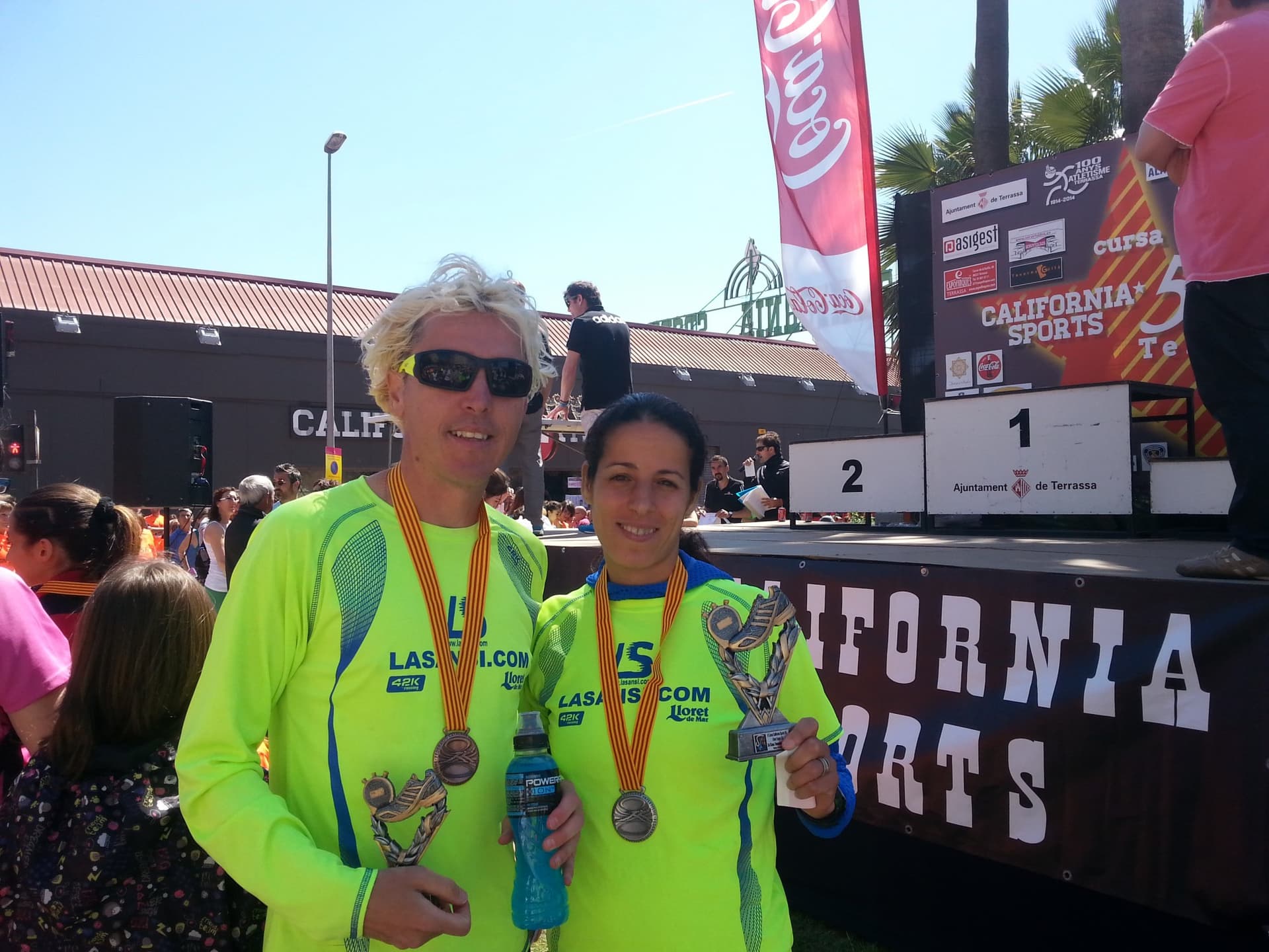 Img - Blanco 3o y Hasna Bahom 2a en el campeonato catalán de 5km