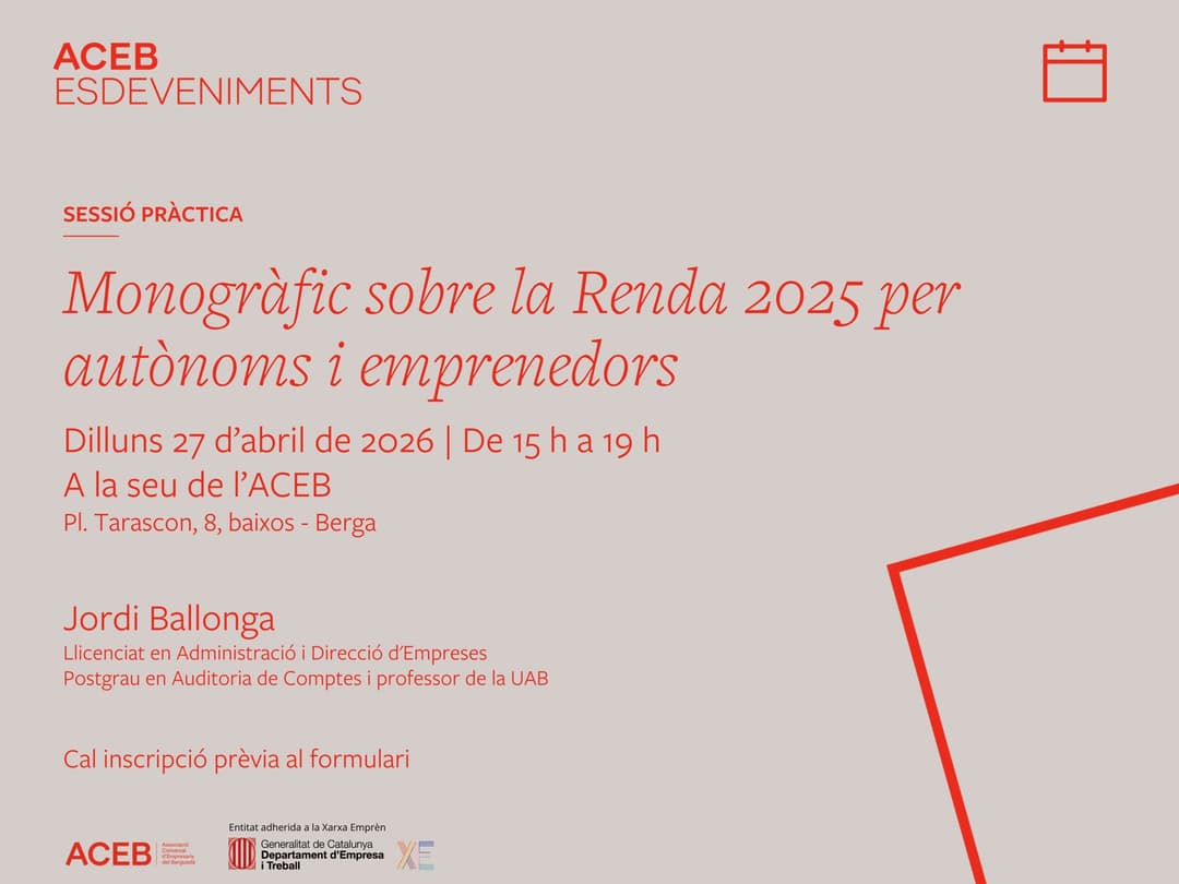 Monogràfic sobre la Renda 2025 per autònoms i emprenedors